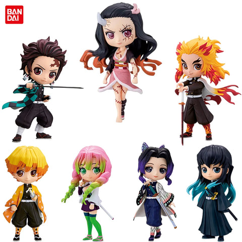 Qposket Demon Slayer - Kit 6 Estátuas Demon Slayer Kimetsu no Yaiba 7cm